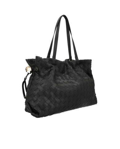 BORSA A SPALLA LIU JO RICCY GRANDE SHOPPING BAG BLACK 38X14X29CM AA6098 ES027 X0459