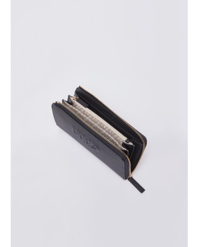 PORTAFOGLIO LIU JO DONNA WALLET BLACK 19X11X1CM AA6285 ES029 22222