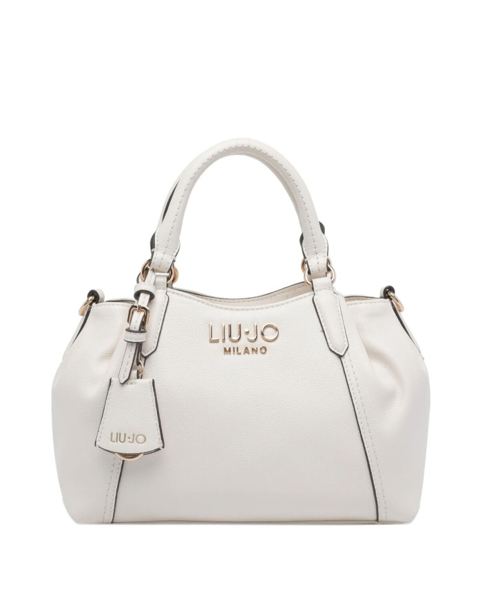 BORSA LIU JO DONNA LEATHER BAG CREAM 10X17X27CM AA6169 E1012 X0459