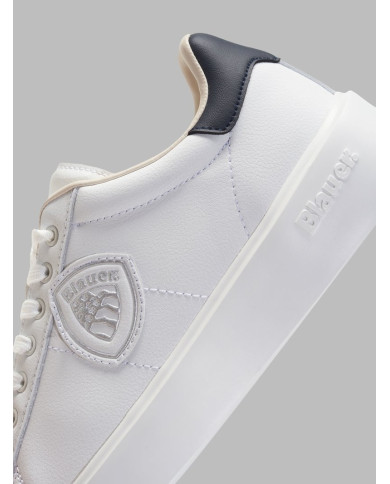 SNEAKERS BLAUER UOMO BUCK01 MAN LEATHER SNEAKER F4BUCK01/LEA/WHI/NVY