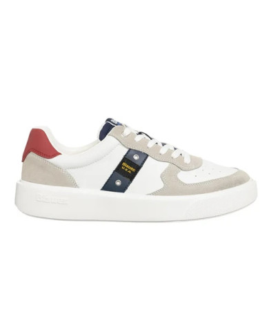 SNEAKERS BLAUER UOMO BUCK02 MAN LEATHER/SUEDE  F4BUCK02/LES/WHI/RED