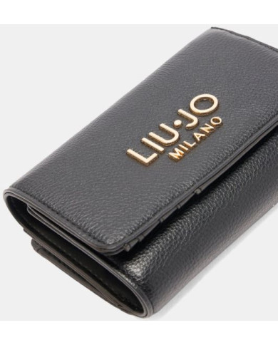 PORTAFOGLIO LIU JO DONNA WALLET BLACK 15X10X4,5CM AA6172 E1012 22222