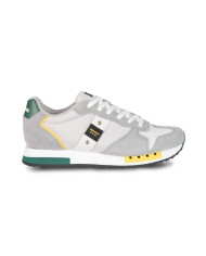 SNEAKERS BLAUER UOMO QUEENS BIANCO/VERDE S4QUEENS01/MES-WHI/GRE