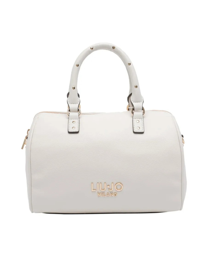 BORSA LIU JO DONNA SACHEL PICCOLA LEATHER BAG CREAM 25X15X17CM AA6052 E1012 X0459