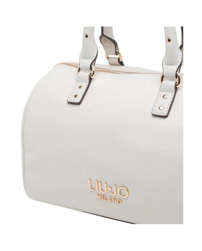 BORSA LIU JO DONNA SACHEL PICCOLA LEATHER BAG CREAM 25X15X17CM AA6052 E1012 X0459