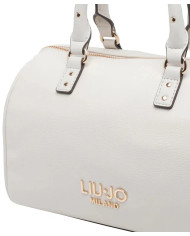 BORSA LIU JO DONNA SACHEL PICCOLA LEATHER BAG CREAM 25X15X17CM AA6052 E1012 X0459