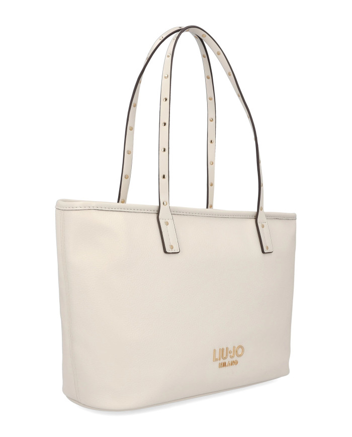 BORSA LIU J OA SPALLA LEATHER BAG CREAM 39X13X23CM AA6071 E1012 X0459