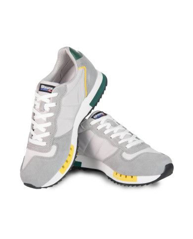 SNEAKERS BLAUER UOMO QUEENS BIANCO/VERDE S4QUEENS01/MES-WHI/GRE