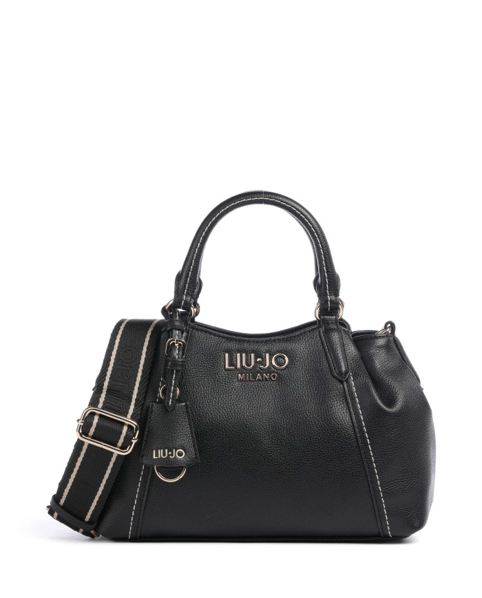 BORSA LIU JO  LEATHER BAG BLACK 10X17X27CM AA6169 E1012 222222