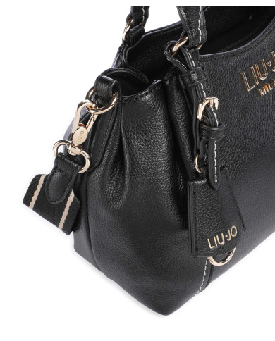 BORSA LIU JO  LEATHER BAG BLACK 10X17X27CM AA6169 E1012 222222