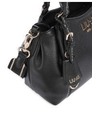 BORSA LIU JO  LEATHER BAG BLACK 10X17X27CM AA6169 E1012 222222