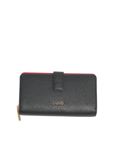 PORTAFOGLIO LIU JO WALLET BLACK 19X15X4CM AA6201 E1109 22222