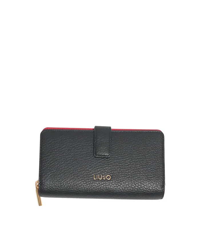 PORTAFOGLIO LIU JO WALLET BLACK 19X15X4CM AA6201 E1109 22222