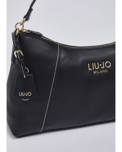 BORSA LIU JO LEATHER BAG BLACK 39X12X23CM AA6164 E1012 22222