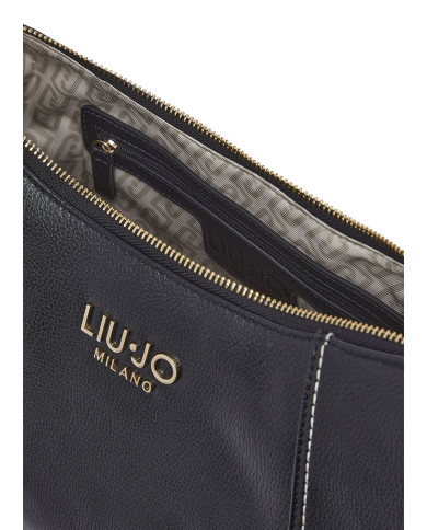 BORSA LIU JO LEATHER BAG BLACK 39X12X23CM AA6164 E1012 22222