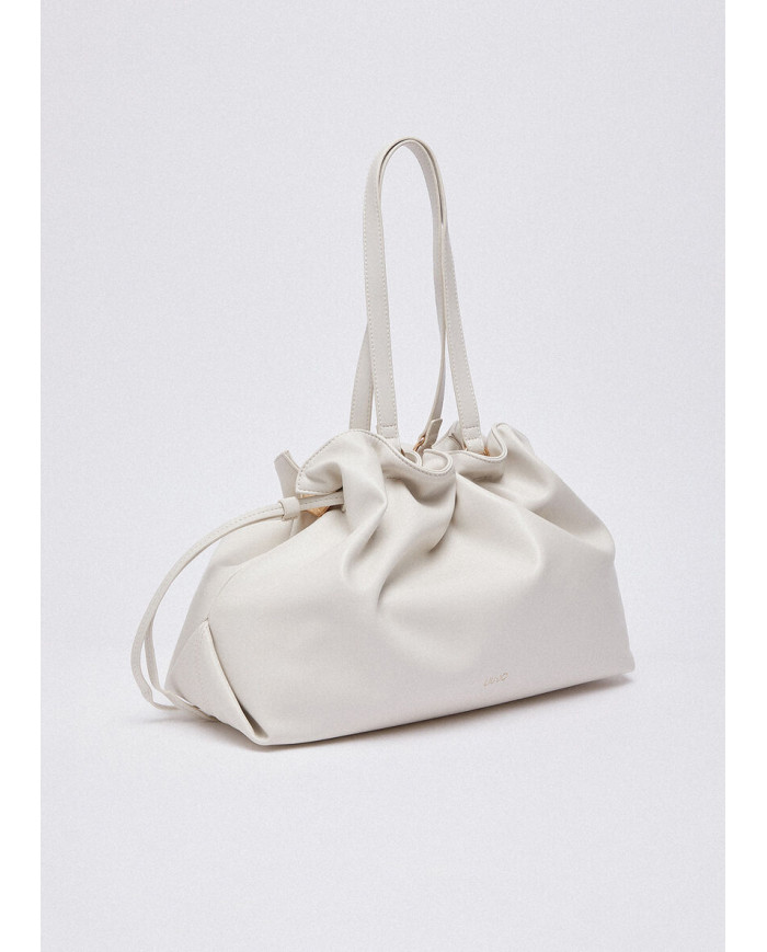 BORSA A SPALLA BOSTON BAG RICCY GRANDE CREAM 38X14X29CM AA6117 E0958 X0459 