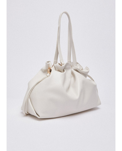 BORSA A SPALLA BOSTON BAG RICCY GRANDE CREAM 38X14X29CM AA6117 E0958 X0459 