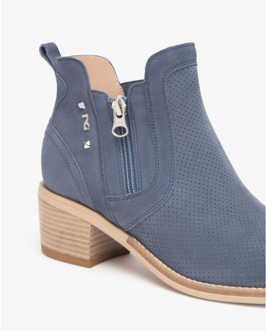 TRONCHETTO NEROGIARDINI DONNA VELOUR AVIO VELOUR AVIO TR BASILEA 828 NATURALE TACCO 4,5 CM E512701D/203