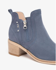 TRONCHETTO NEROGIARDINI DONNA VELOUR AVIO VELOUR AVIO TR BASILEA 828 NATURALE TACCO 4,5 CM E512701D/203