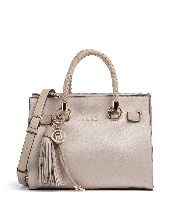 BORSA LIU JO DONNA BOSTON BAG SATCHEL NEUTRO 27X12X21CM AA6069 T384A 51308