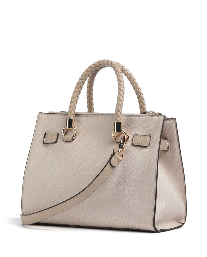 BORSA LIU JO DONNA BOSTON BAG SATCHEL NEUTRO 27X12X21CM AA6069 T384A 51308