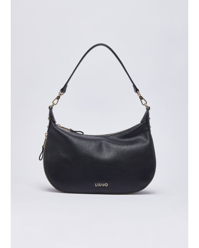 BORSA LIU JO DONNA CROSS OVER HOBO MEDIA LOGO MONOCRAM BLACK 32X10X25CM AA6133 ES026 22222 