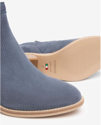 TRONCHETTO NEROGIARDINI DONNA VELOUR AVIO VELOUR AVIO TR BASILEA 828 NATURALE TACCO 4,5 CM E512701D/203