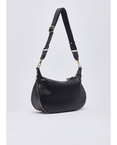 BORSA LIU JO DONNA CROSS OVER HOBO MEDIA LOGO MONOCRAM BLACK 32X10X25CM AA6133 ES026 22222 