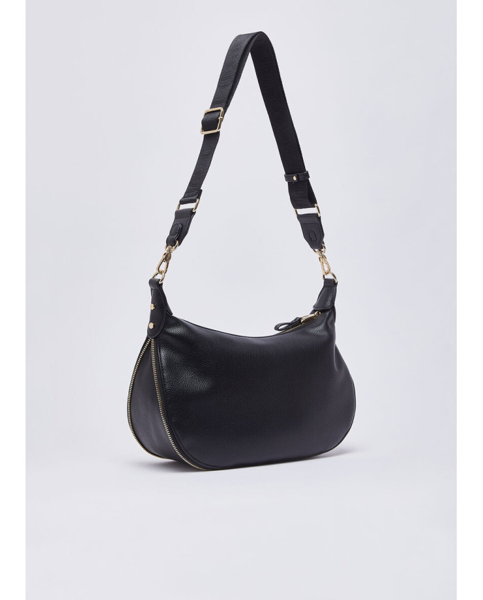 BORSA LIU JO DONNA CROSS OVER HOBO MEDIA LOGO MONOCRAM BLACK 32X10X25CM AA6133 ES026 22222 