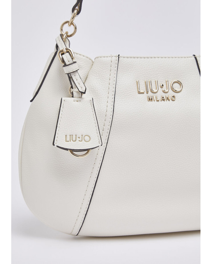 BORSA LIU JO DONNA LEATHER BAG HOBO PICCOLA CREAM 27X10X20CM AA6167 E1012 X0459