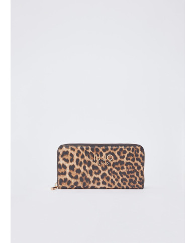 PORTAFOGLIO LIU JO DONNA WALLET MACUL.NATURALE ANIMALIER 19X2X10CM AA6170 E1119 00047