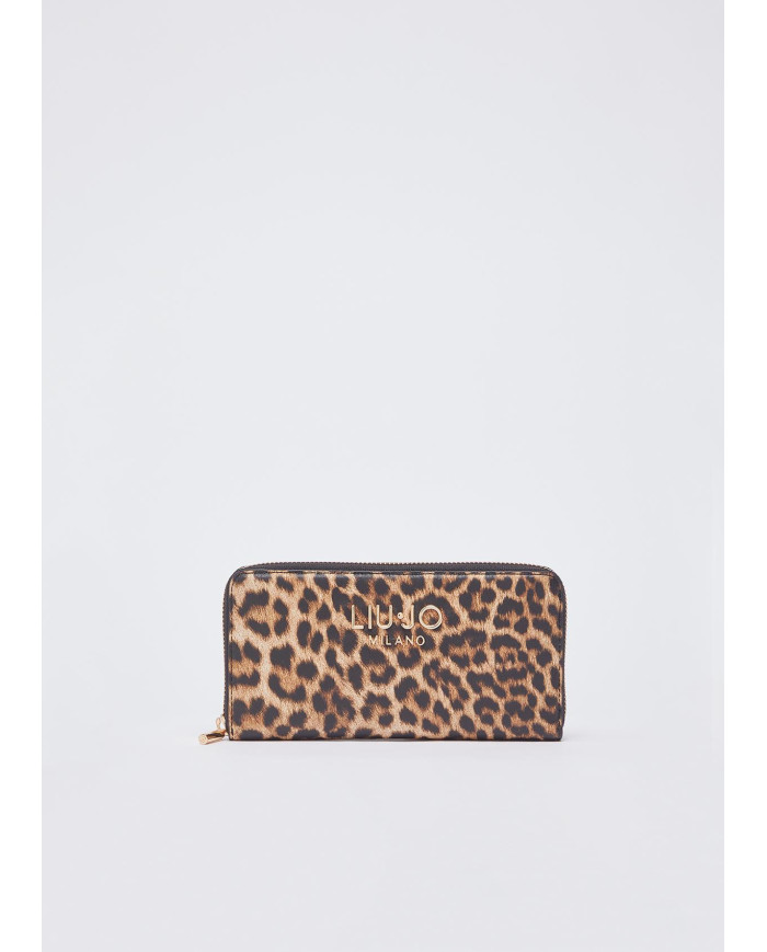 PORTAFOGLIO LIU JO DONNA WALLET MACUL.NATURALE ANIMALIER 19X2X10CM AA6170 E1119 00047