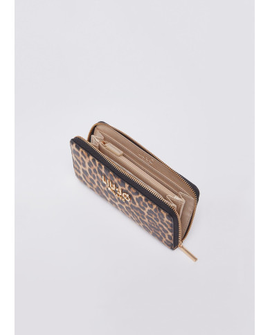 PORTAFOGLIO LIU JO DONNA WALLET MACUL.NATURALE ANIMALIER 19X2X10CM AA6170 E1119 00047
