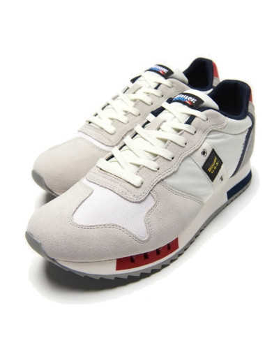 SNEAKERS BLAUER UOMO S3QUEENS01/MES-QUEENS01-WHITE/RED/NAVY