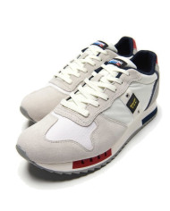 SNEAKERS BLAUER UOMO S3QUEENS01/MES-QUEENS01-WHITE/RED/NAVY