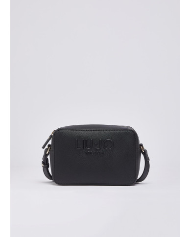 BORSA A TRACOLLA LIU JO DONNA CROSS OVER CON LOGO BLACK 20X8X13CM AA6153 ES029 22222