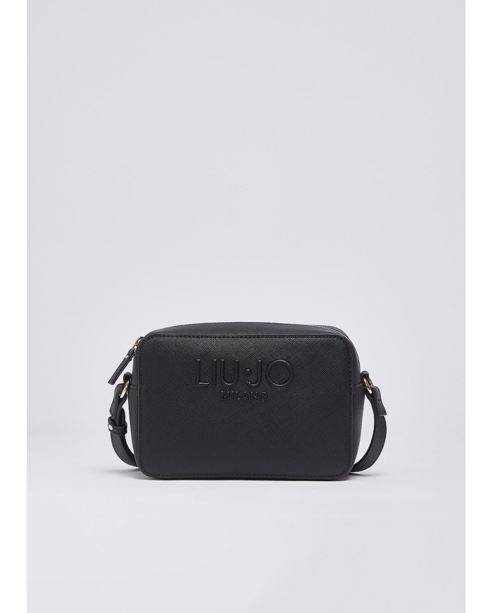 BORSA A TRACOLLA LIU JO DONNA CROSS OVER CON LOGO BLACK 20X8X13CM AA6153 ES029 22222