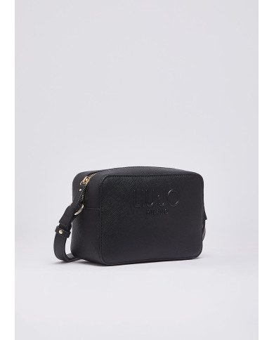 BORSA A TRACOLLA LIU JO DONNA CROSS OVER CON LOGO BLACK 20X8X13CM AA6153 ES029 22222