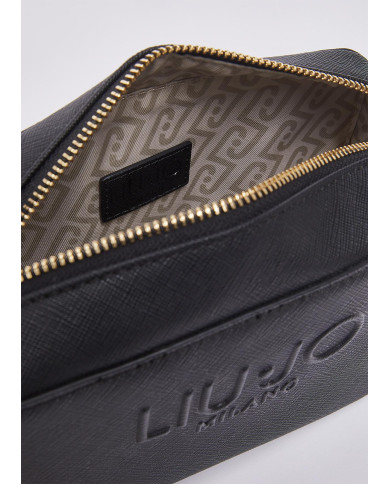 BORSA A TRACOLLA LIU JO DONNA CROSS OVER CON LOGO BLACK 20X8X13CM AA6153 ES029 22222