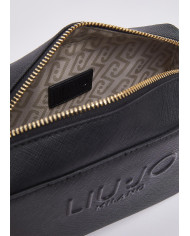 BORSA A TRACOLLA LIU JO DONNA CROSS OVER CON LOGO BLACK 20X8X13CM AA6153 ES029 22222