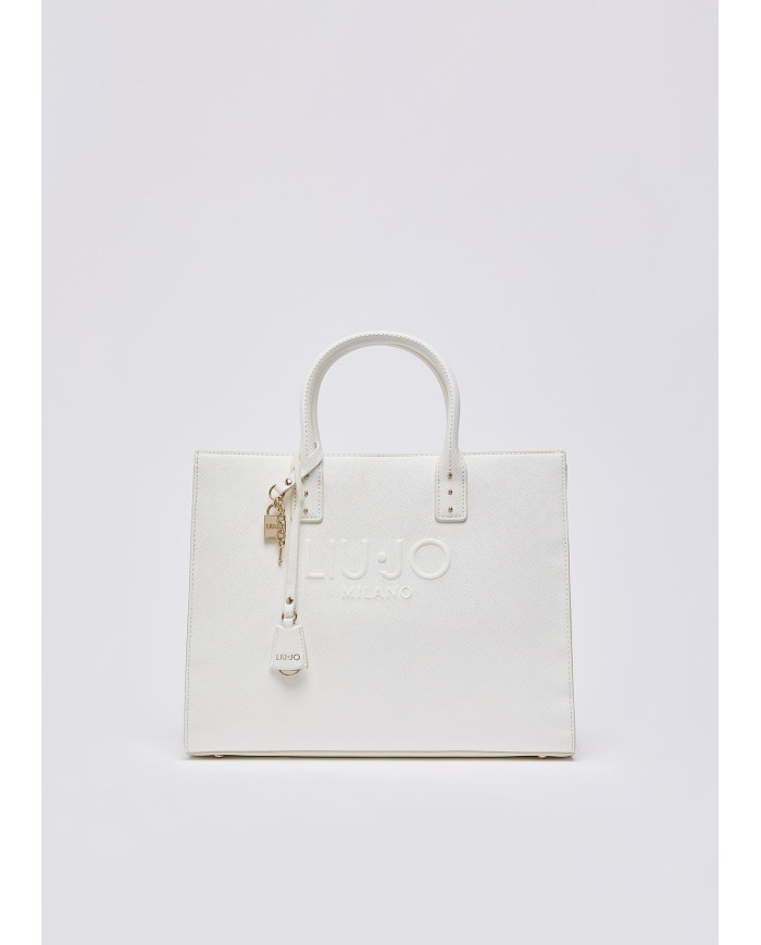 BORSA LIU JO DONNA SHOPPING BAG CREAM 32X25X16CM AA6149 ES029 X0459