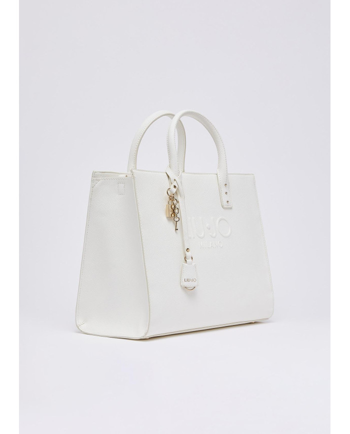 BORSA LIU JO DONNA SHOPPING BAG CREAM 32X25X16CM AA6149 ES029 X0459