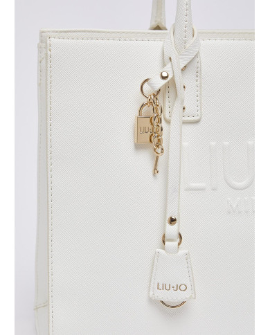 BORSA LIU JO DONNA SHOPPING BAG CREAM 32X25X16CM AA6149 ES029 X0459