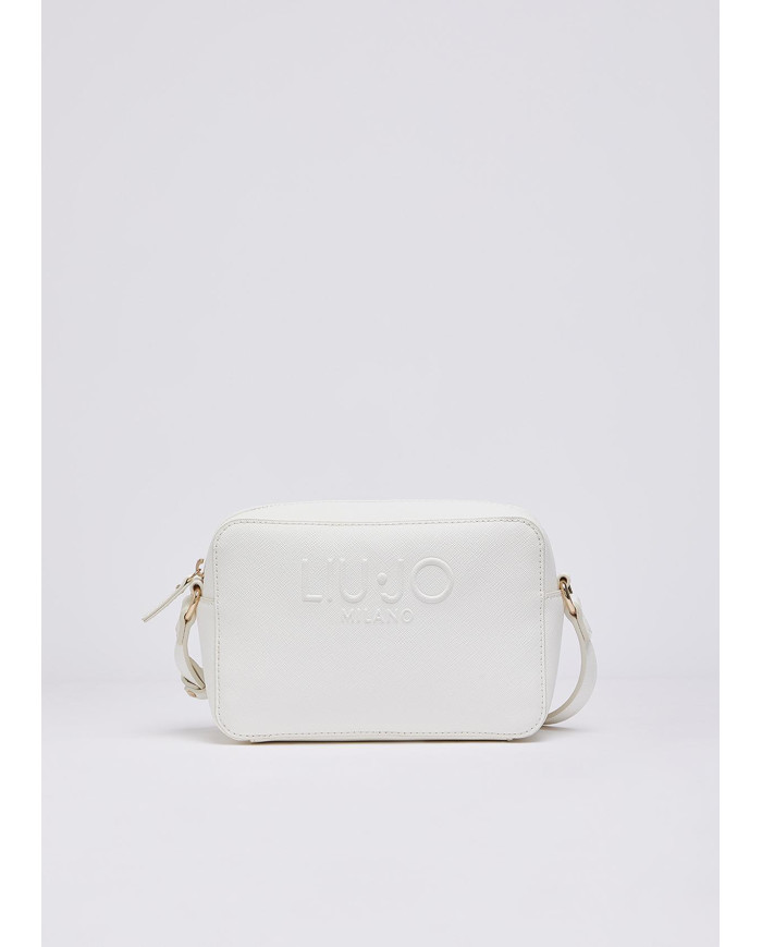 BORSA A TRACOLLA LIU JO DONNA CROSS OVER CON LOGO CREAM 20X8X13CM AA6153 ES029 X0459
