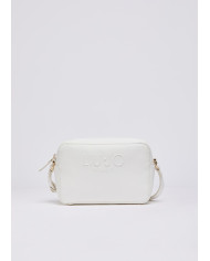 BORSA A TRACOLLA LIU JO DONNA CROSS OVER CON LOGO CREAM 20X8X13CM AA6153 ES029 X0459