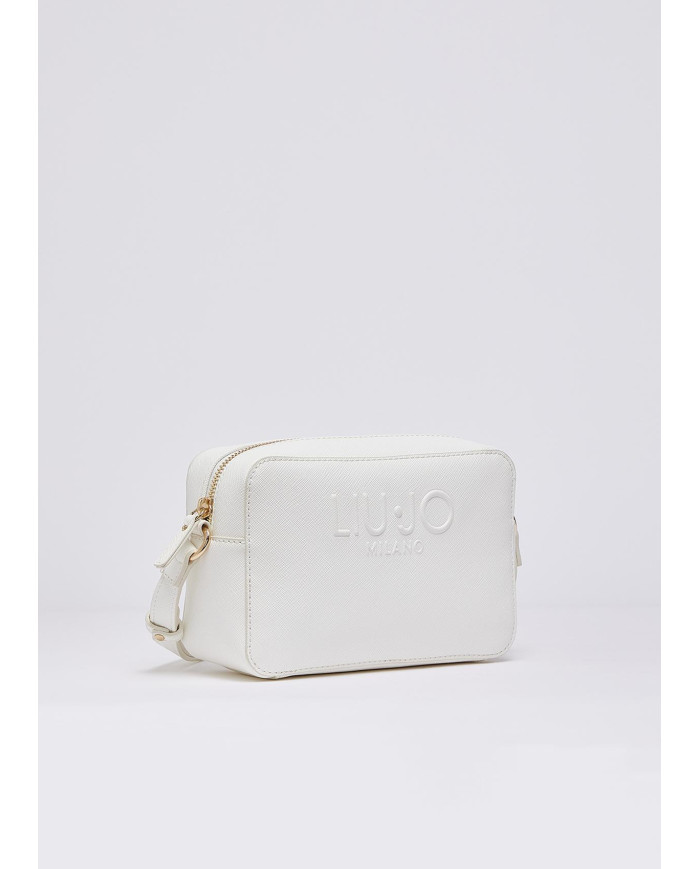 BORSA A TRACOLLA LIU JO DONNA CROSS OVER CON LOGO CREAM 20X8X13CM AA6153 ES029 X0459