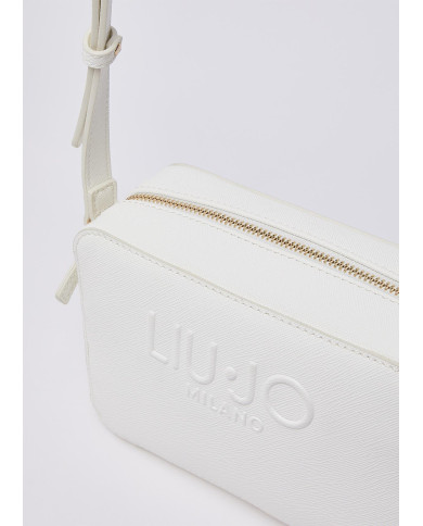 BORSA A TRACOLLA LIU JO DONNA CROSS OVER CON LOGO CREAM 20X8X13CM AA6153 ES029 X0459