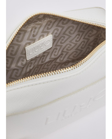 BORSA A TRACOLLA LIU JO DONNA CROSS OVER CON LOGO CREAM 20X8X13CM AA6153 ES029 X0459