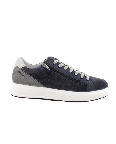 SNEAKERS IGI&CO UOMO SCAMOSCIATO/PELLE BLU 5632311