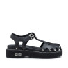 SANDALO SABOT CULT DONNA ZIGGY 4287 LOW W LEATHER BLACK CLW428700